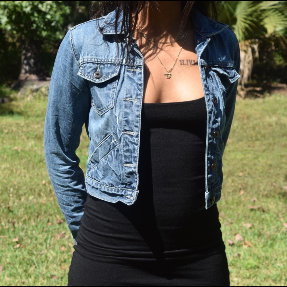 American Eagle Jean Jacket Size Xsmall - Picture 4 of 6